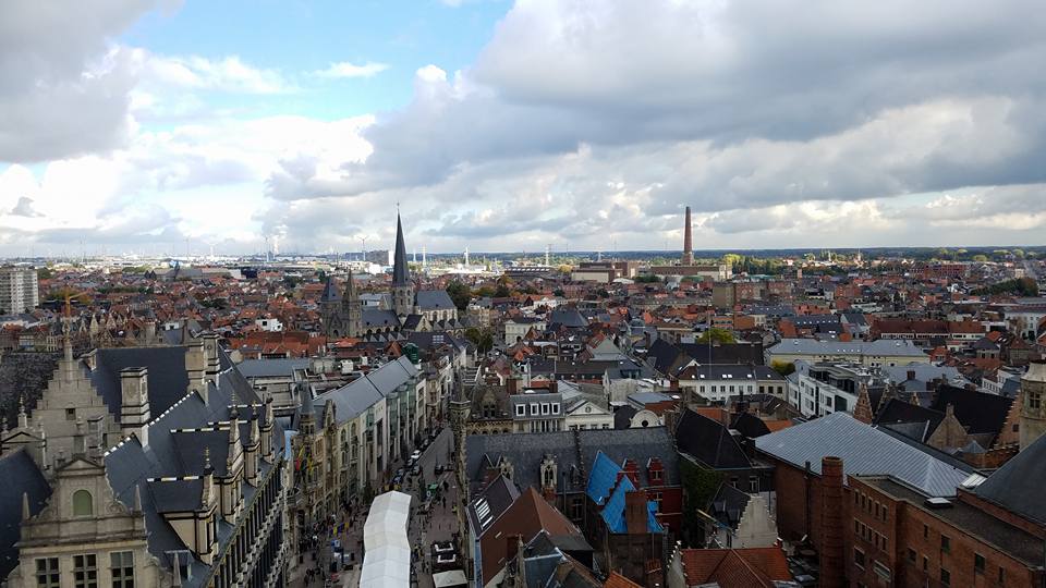 There are some beautiful views of it from above in the Ghent belfry.
