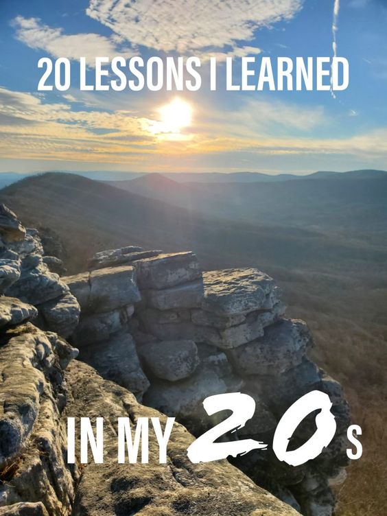 20 Lessons I Learned in my 20s